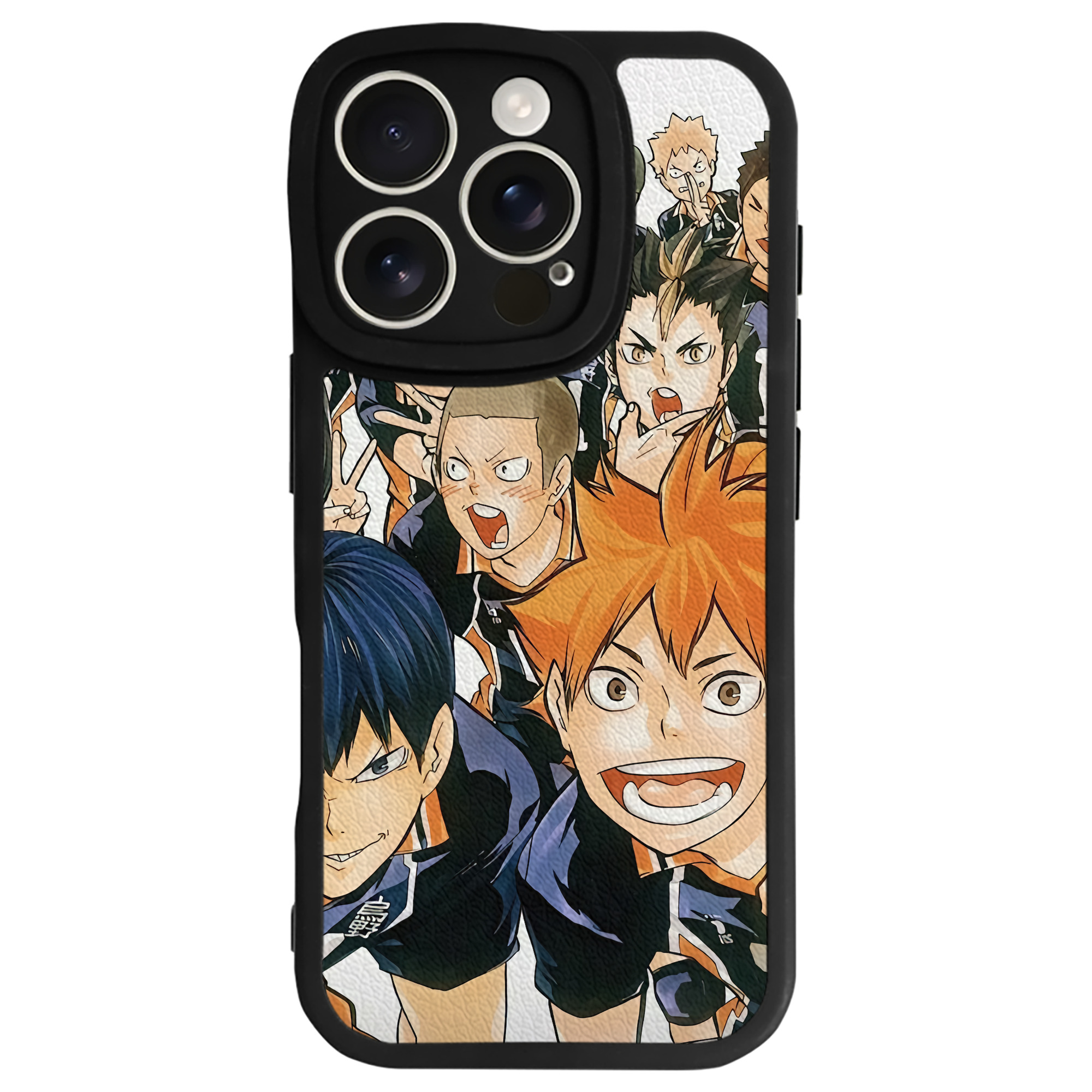 （画像用） ハイキュー!! Haikyu!! 【iPhone 16シリーズ対応】シリコンスマホケース（レザー調） 材質：シリコン
